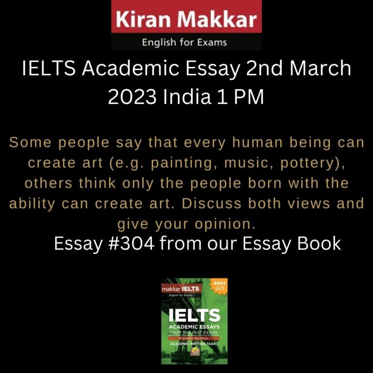 ielts essay question 2023