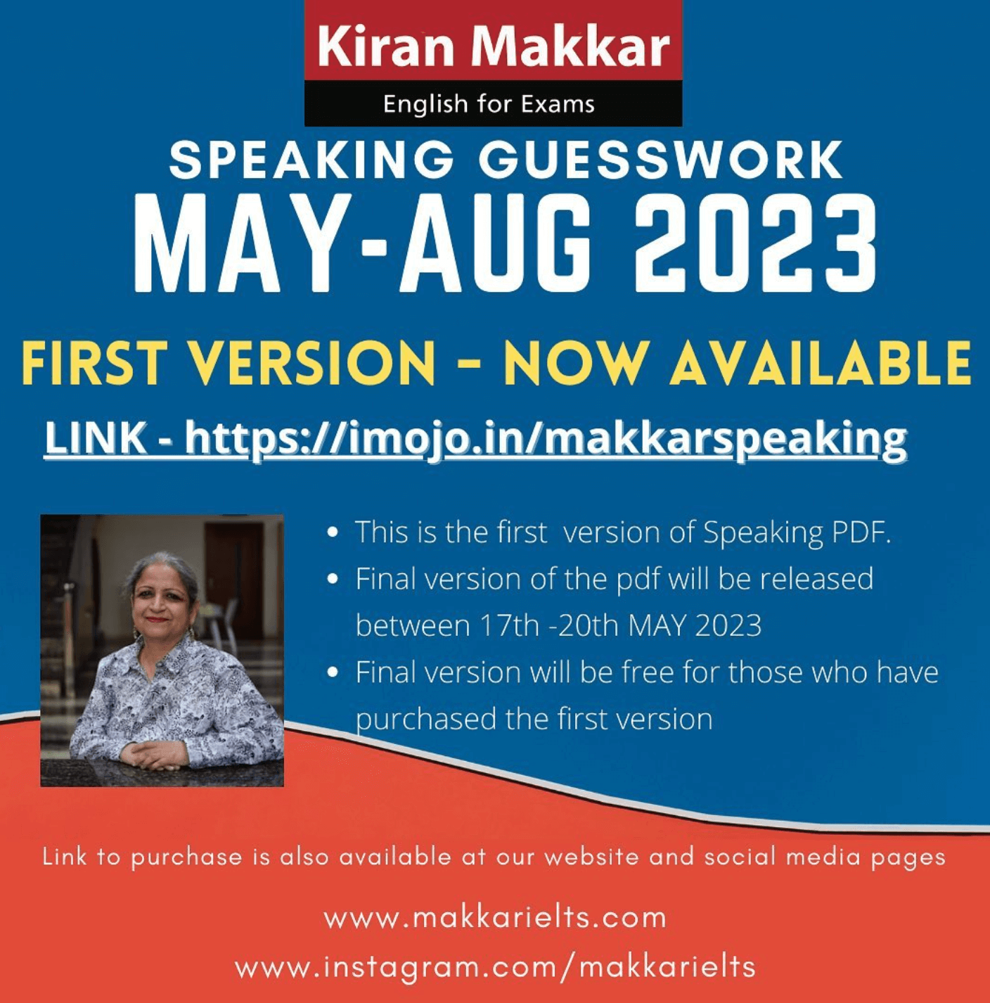 Kiran Makkar Speaking Cue Cards May-Aug 2023 First Version