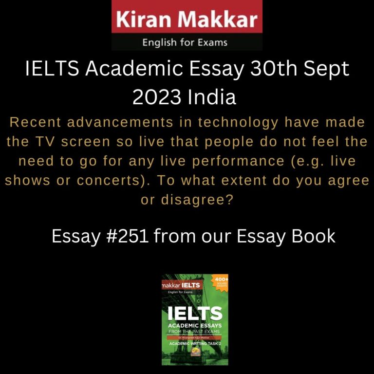 ielts essay list 2023