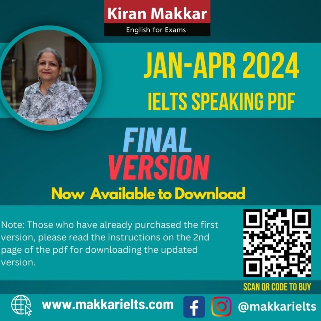 Kiran Makkar Speaking Cue Cards Jan April 2024 Final Version PDF