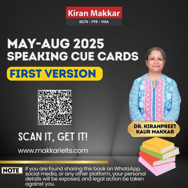 Kiran Makkar Speaking Cue Cards May-Aug 2025 First Version PDF